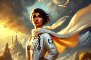 painting of a female physician on a hero's journey